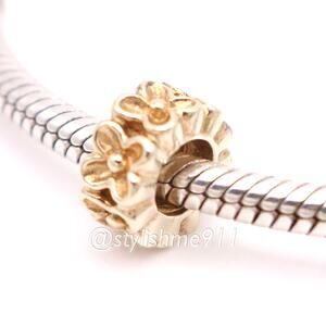 One Authentic PANDORA 14k Gold Aloha Daisy Spacer
